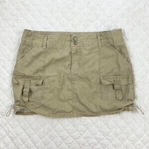 Be Bop Y2k Beige Cargo Mini Skirt